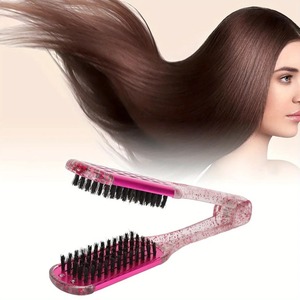 Cepillo Alisador Profesional para el Cabello, de Nylon, con Doble Cepillo y Peine en V, que No Daña, Herramientas de Peinado DIY - Product Image 4