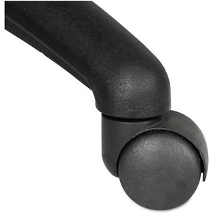 Ruedas con Capucha Alera de Doble Rueda, Tipo Anillo de Agarre, Vástago Tipo B, Rueda de Nailon Duro de 1.5\", Negro Mate - Juego de 5 - Product Image 1