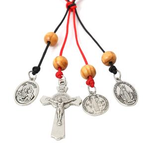 เซนต์เบนดิคต์ไม้แขวนประตู Saints เหรียญของขวัญไอเดียของขวัญแต่งงานใหม่คาทอลิกอธิษฐานตกแต่งผนังบ้าน - Product Image 6