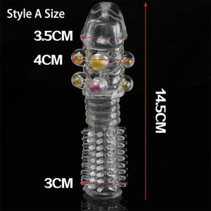 Estimulación del punto G para prolongar la eyaculación del pene, condón reutilizable, extensor <span class=keywords><strong>de</strong></span> pene, juguetes para hombres - Product Image 5