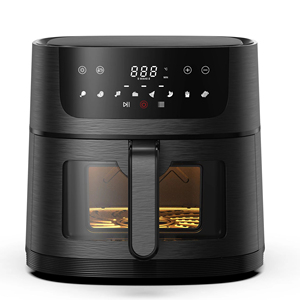 Friteuses à air intelligentes 6L 1350W avec design tactile, couleur personnalisable, température 80-200°C, en promotion - Product Image 1