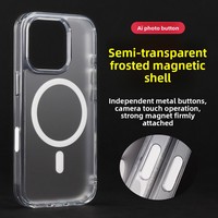Étui de protection transparent à absorption magnétique et bords souples avec fond rigide pour 17 Pro/16 Pro Max/15 Plus Beer Set