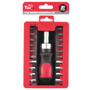 Lixin Tools 21 Piece Hand Tool <b>Set</b> 1/4 In Ratchet Shank <b>Screwdriver</b> <b>Bit</b> Socket Household Repair Kit - Product Image 3