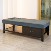 Table de massage en bois et cuir synthétique de haute qualité sur mesure pour spa, salon de beauté et soins de la peau, pour massage aux huiles essentielles