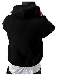 Sweat-shirt à capuche graphique surdimensionné pour homme <span class=keywords><strong>SHENHE</strong></span>, 100% polyester, noir, taille XL - Product Image 2