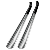 Venta al por mayor Metal Acero inoxidable Long Shoe Horn Metal perezoso Shoehorn