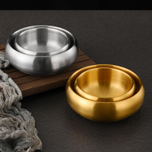 Tazón Redondo de Acero Inoxidable 304 de Doble Pared Estilo Coreano para Restaurante, para Arroz, Sopa Ramen, Fideos y Ensalada - Product Image 2