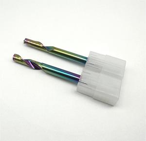 ดอกกัดโซลิดเอนด์มิลล์แบบเกลียวเดี่ยวเคลือบสีสันสดใส ปี 2025 สำหรับงานกัด CNC บนอะลูมิเนียม - Product Image 1