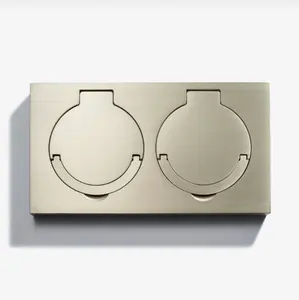 quality floor socket outlet box electrical standard floor box metal material stainless steel lid