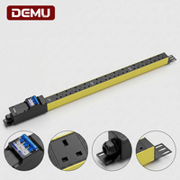 PDU de Rack 1U, 12 Vías, Estándar Británico BS1363, Trifásico, 380V, 63A, Chint, 3P MCB L1 L2 L3, Balanceado, 41KW, para Gabinete de Servidores, UKCA