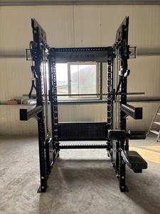 SK Machine Smith Tout-en-un et Entraîneur Fonctionnel, Cage Commerciale en Acier 3,0 mm avec Triple Pile de <span class=keywords><strong>Poids</strong></span> de 68 kg pour la Musculation à Domicile - Product Image 4