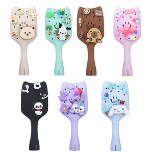 Trendy DIY Cat Ear Vent Hair <b>Brush</b> Cute Air Cushion Comb Portable Detangling Hair Care Tool - Product Image 5