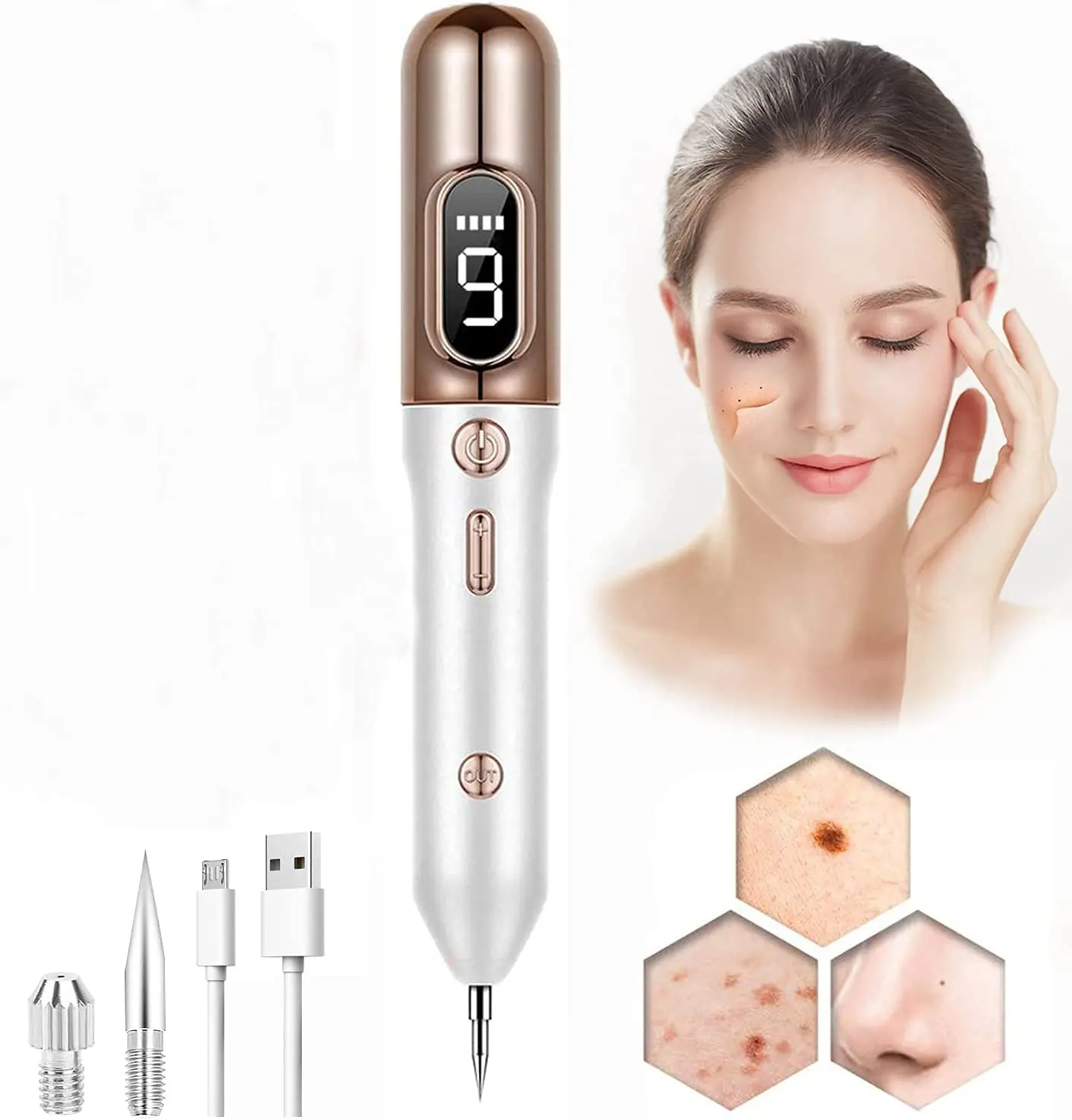 Skin Tag Remover, Skin Tag Removal Kit Tools with Home Usage USB Charging
