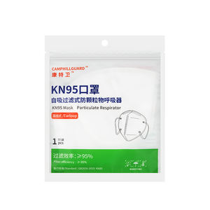Fabrication KN95 Respirateurs Earloop Masques faciaux jetables Sécurité 5 couches Respirant Flat-Fold Masques anti-poussière Filtration>95% - Product Image 3