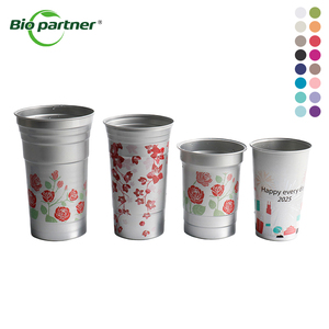 Tasse jetable réutilisable de fête multicolore avec logo personnalisé tasse en aluminium de bar boisson froide tasse à bière tasse en aluminium de cola - Product Image 6