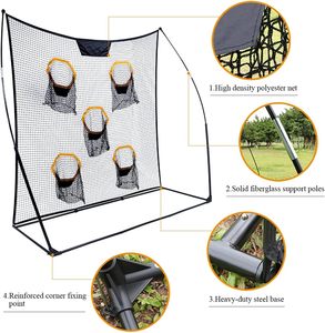 Filet d'entraînement de football 5 trous de haute qualité, portable pour jardin et terrain, filet de cible de football robuste pour les exercices de tir - Product Image 2