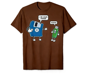 T-shirt in cotone oversize con stampa USB a forma di floppy disk e scritta 'I Am Your Father', divertente, retrò, geek, umoristica, parodia, regalo, manica corta, streetwear, casual - Product Image 6