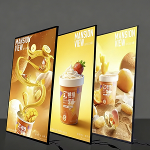 Boîte à lumière A1 A2 A3 A4 murale simple face horizontale en verre trempé éclairée par LED, alimentée en courant continu, anti-poussière, rétroéclairée pour magasin - Product Image 1