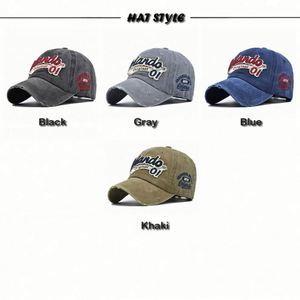 Casquette de baseball vintage pour homme, personnalisée avec patch tissé brodé, effet vieilli et lavé, visière incurvée - Product Image 2