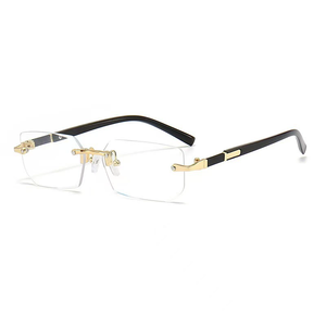 Gafas de Moda Cuadradas Sin Marco para <span class=keywords><strong>Hombre</strong></span> y Mujer - <span class=keywords><strong>Lentes</strong></span> Anti-Reflejantes, Bisagras Metálicas, Ligeras N2604284 - Product Image 5