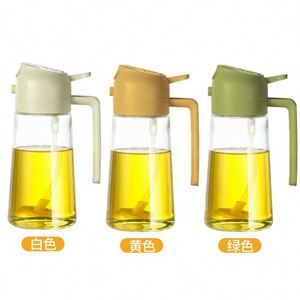 Bouteille pulvérisateur d'huile d'olive multifonctionnelle 2-en-1 en verre de qualité alimentaire écologique Rayshine pour la cuisine et le barbecue - Product Image 6