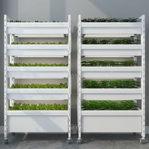 Sistema de cultivo de Interior de varios niveles personalizado, sistema de cultivo Led, estante de cultivo móvil vertical de cultivo hidropónico rodante móvil - Product Image 2