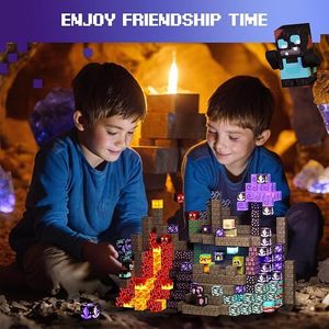 Grensoverschrijdend populair magnetisch bouwblok 3D educatief puzzel speelgoed voor kinderen, lavagrot voor jongens - Product Image 4