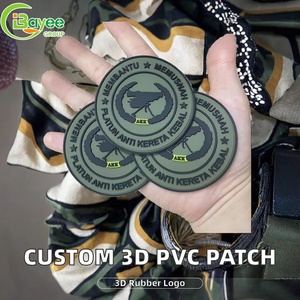 Patchs brodés en PVC souple 3D/2D personnalisés sans minimum de commande, avec logo en relief thermocollant pour chapeaux, sacs et toiles en caoutchouc. - Product Image 3
