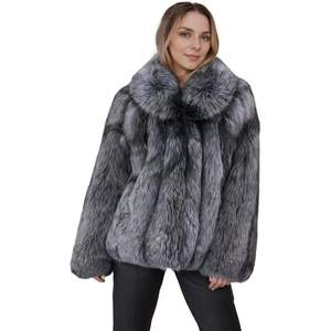 <b>Women's</b> Luxury Faux Fox Fur <b>Coat</b> Eco-Friendly Warm Winter Jacket With Pocket Casual Outerwear For Nightclub Parties Streetwear M - Product Image 1