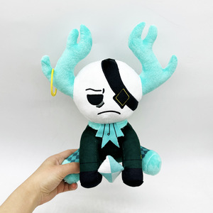 Logotipo personalizado Phighting juguete de peluche roto azul <span class=keywords><strong>Toro</strong></span> de dos <span class=keywords><strong>cuernos</strong></span> muñeco de peluche dibujos animados Anime almohada suave cojín muñeca de trapo regalo - Product Image 5