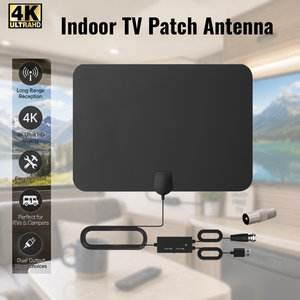 Antenne <span class=keywords><strong>TV</strong></span> numérique intérieure ultra-mince 1080P 4K avec amplificateur de signal <span class=keywords><strong>pour</strong></span> maison, camping-car et <span class=keywords><strong>caravane</strong></span> - Product Image 1
