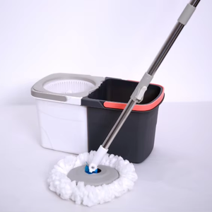 مجموعة ممسحة دوارة تلسكوبية صديقة للبيئة مع دلو، نظام تنظيف بدوران 360 درجة للأرضيات، أدوات تنظيف منزلية - Product Image 1