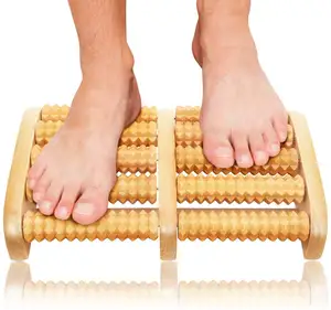 wholesale custom Wooden Roller Foot Massage natural wood therapy massage tools wooden body massage