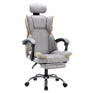 Silla Giratoria Ergonómica Moderna de Cuero PU con Respaldo Alto, Cómoda Silla Ejecutiva de Oficina de Lujo con Reposapiés - Product Image 2