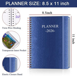 Agenda 2026 : Nouveau Tableau de Planification, Manuel d'Efficacité à Une Page, Calendrier Quotidien, Bloc-notes, Logo Personnalisable - Product Image 3