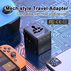 Adaptador de Viaje Universal Internacional Multi-Enchufe Worldplug GaN 45W, Cargador Todo en Uno para Teléfono, Tableta y Portátil - Product Image 3