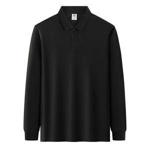 IStapromo Gifts – Nouveauté Automne/Hiver : Polo à manches longues, couleur unie, col à revers, personnalisable pour uniforme scolaire, en coton peigné - Product Image 4