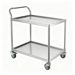 Carrito de Servicio Móvil de Acrílico de 3 Niveles para Catering, Carro de Comida con Ruedas y Asa Resistente para Banquetes y Hoteles - Product Image 1