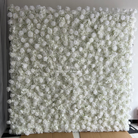 Fleurs Artificielles Décorations de Mariage Faites à la Main Mur Floral en Rouleau Mural de Fleurs