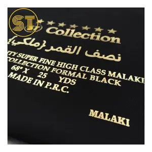SEDRA tekstil kepadatan tinggi 68 "25yard/gulungan Hijab Korea kain Formal MALAKI hitam untuk pasar Timur Tengah