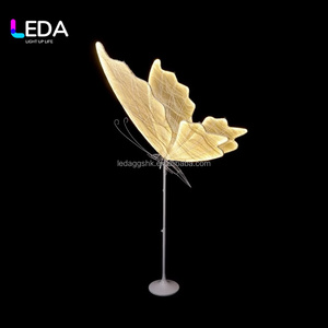 LEDA Wedding Aisle Decorative Butterfly Lamp Events Party Stage <b>Backdrop</b> LED Light Glow Butterfly <b>Stand</b> - Product Image 1