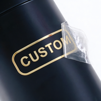 Autocollants de transfert UV DTF personnalisés Jinyu, étiquettes en métal en relief 3D, étiquettes de logo, imperméables, autocollants d'emballage permanents