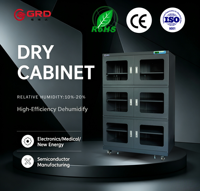GRD 1430-6 1430L Armoire de séchage à humidité contrôlée faible humidité 10-20% HR, déshumidification automatique, haute précision 3% HR, conception modulaire, garantie 3 ans
