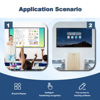 Pizarra Interactiva Inteligente con Pantalla Táctil 4K UHD de 75 Pulgadas para Enseñanza en el Aula con Sistema Operativo Android, Panel Plano Interactivo y Pizarra Blanca