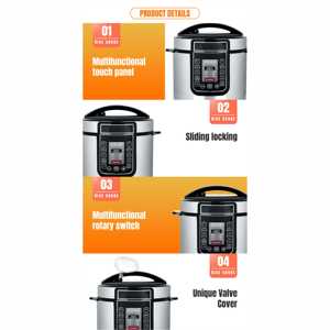 Autocuiseur Électrique Intelligent Ewant 5L 6L pour la Maison, Contrôle Programmable, Chauffage Rapide et Uniforme 1000W, <span class=keywords><strong>Cuiseur</strong></span> à <span class=keywords><strong>Riz</strong></span> à Pression - Product Image 6