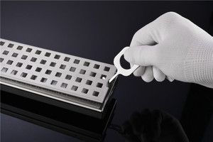 Drenaje de Piso Rectangular Moderno de Acero Inoxidable 304, Duradero, Antiobstrucciones, Superficie Lacada, Resistencia a la Presión de 232 psi para Hotel - Product Image 4