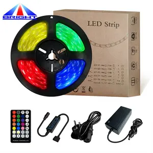 300 LED Strips Ánh Sáng SMD 5050 RGB Ấm Trắng IP65 Chống Thấm Nước Linh Hoạt 5M Đầy Đủ Kit Ribbon Tape Với 24 Phím IR Điều Khiển Từ Xa