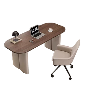 <span class=keywords><strong>Escritorio</strong></span> y silla de oficina para estudiantes Geshang con superficie de chapa de nogal para un uso cómodo en el dormitorio - Product Image 4