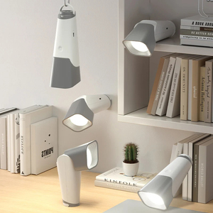 LED Reading Light <b>Desk</b> Lamp <b>Foldable</b> Touch 3 Color Dimmable Wall Lamp USB Rechargeable Office Bedside Night Light Flashlight - Product Image 1