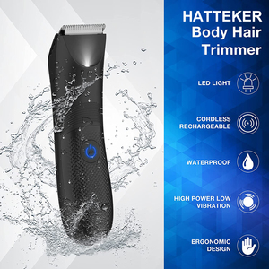 Tondeuse corporelle Hatteker étanche pour zones intimes, rechargeable par USB, rasoir LED - Product Image 3